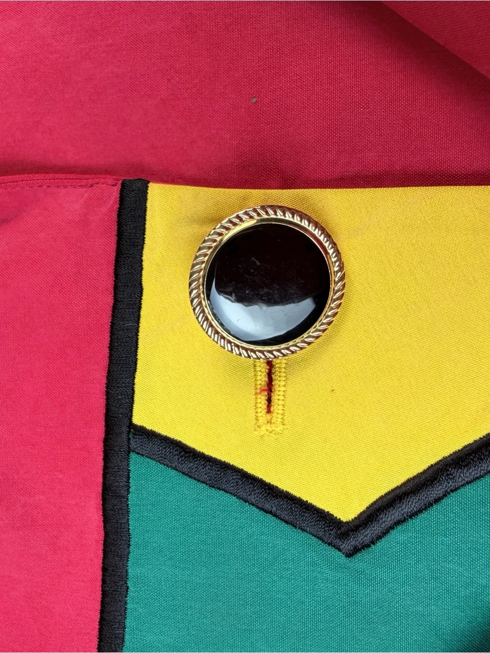 Women's Vintage Red Colorblock Graphic-Panel Blazer - Picture 16 of 16